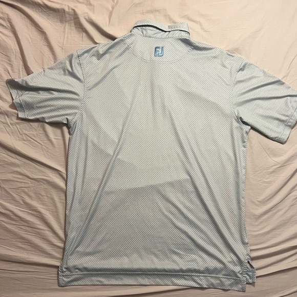 FootJoy Blue and Yellow Golf Polo - Picture 7 of 8